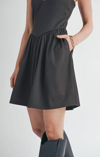 Sage The Label - Lend Love Corset Seam Flare Mini Dress