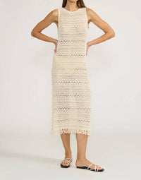 Lucy Paris - Crochet Midi Dress