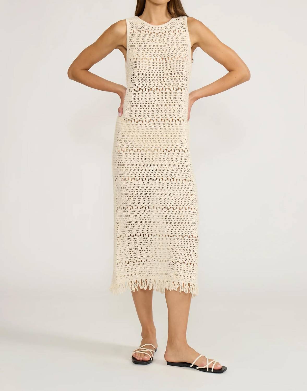 Lucy Paris - Crochet Midi Dress