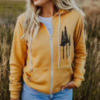 The Montana Scene - Unisex Rustic Three Tree Zip Hoodie