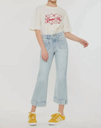 Kancan - Girl's Cropped Flare Jeans