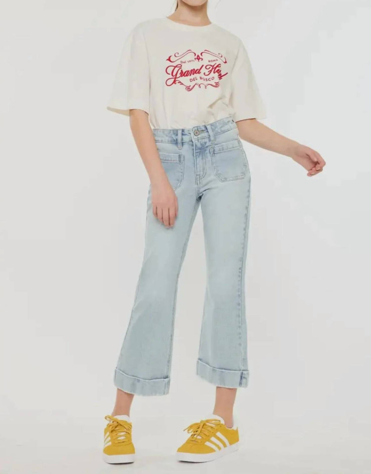 Kancan - Girl's Cropped Flare Jeans