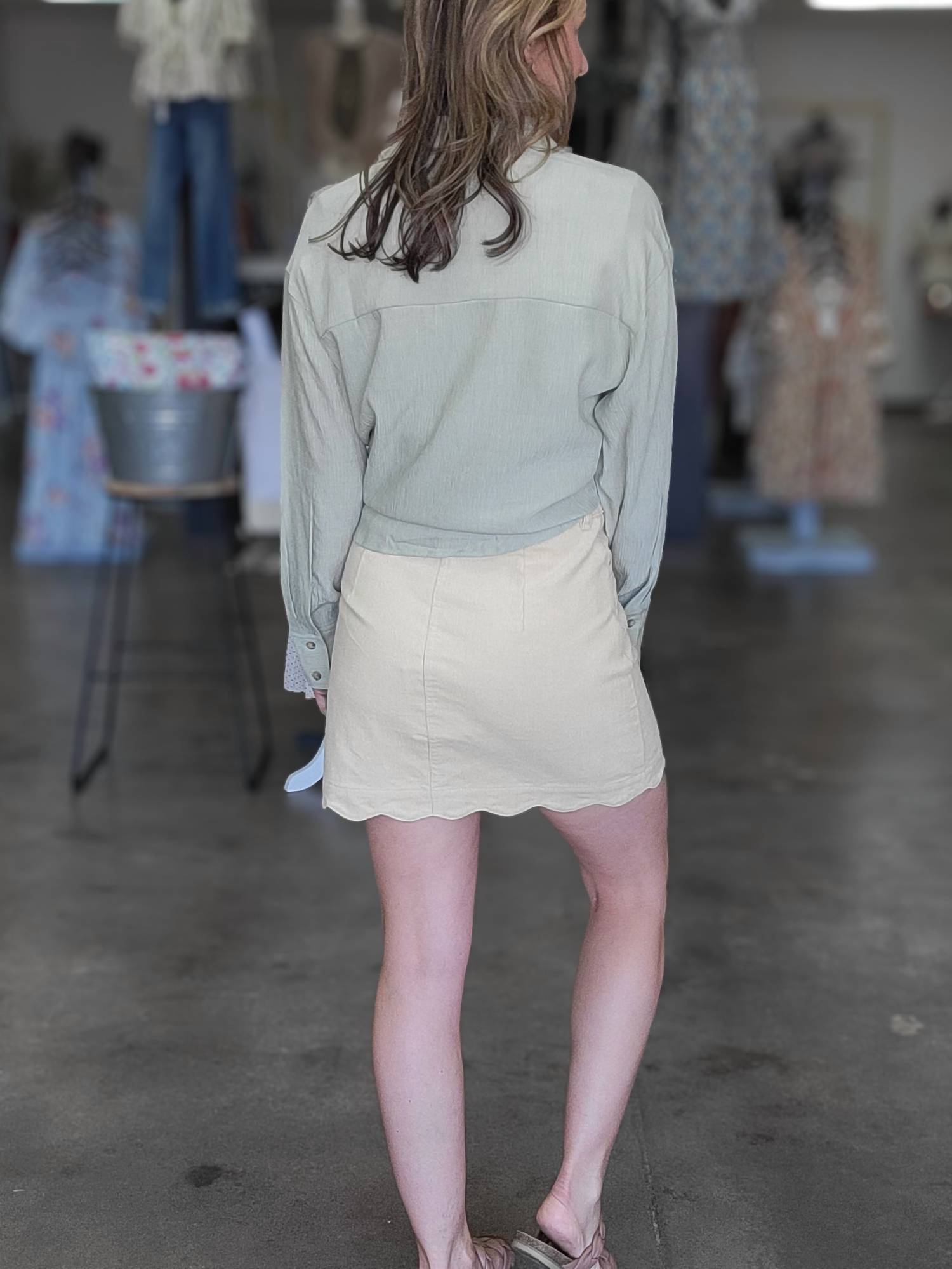 So Me Delia Skirt in oatmeal - women's skirt - view 4
