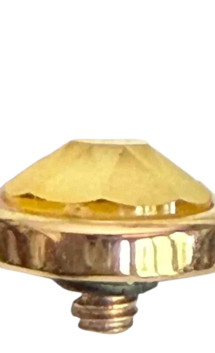 Qudo Women's Canino 9 Mm Jewelry Topper in yellow rose gold - women's jewelry - detail view