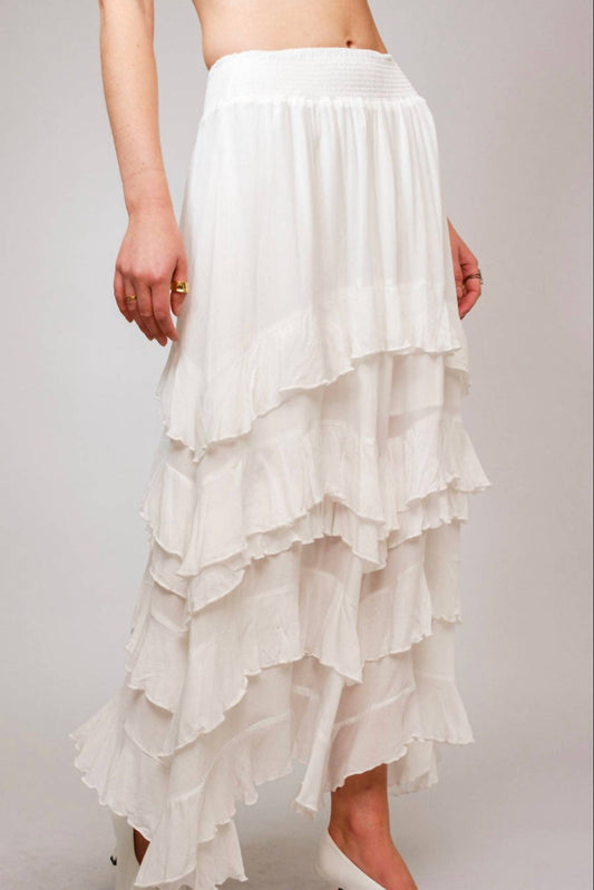 Blue B - Drift Away White Ruffle Skirt