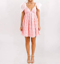 Item Ditto - Tie Straps 3d Petal Babydoll Dress
