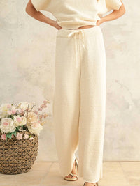 Miou Muse - Textured Knitted Pants