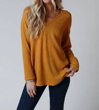 Three Bird Nest - Flattering Open Back Thermal Knit Top