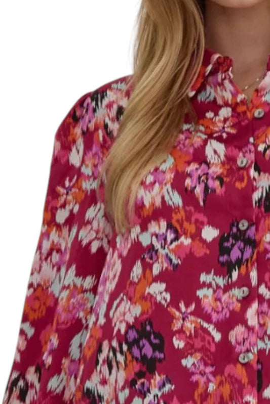 Entro - Ruby Long Sleeve Floral Top