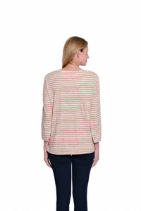 Multiples - Shaped Hem Scoop Neck Top