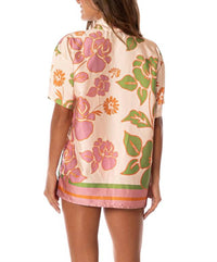 MAAJI FLOATING BLOOMS NOISE SHIRT in pink - women's shirt - detail view