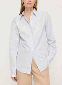 Lafayette 148 - Aurora Stripe Cotton Tailored Shirt