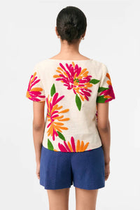Trina Turk - Siona Embroidered Flower Top