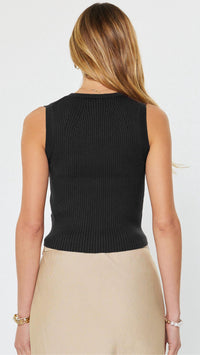 Current Air - Sleeveless Ribbed Knit Vest