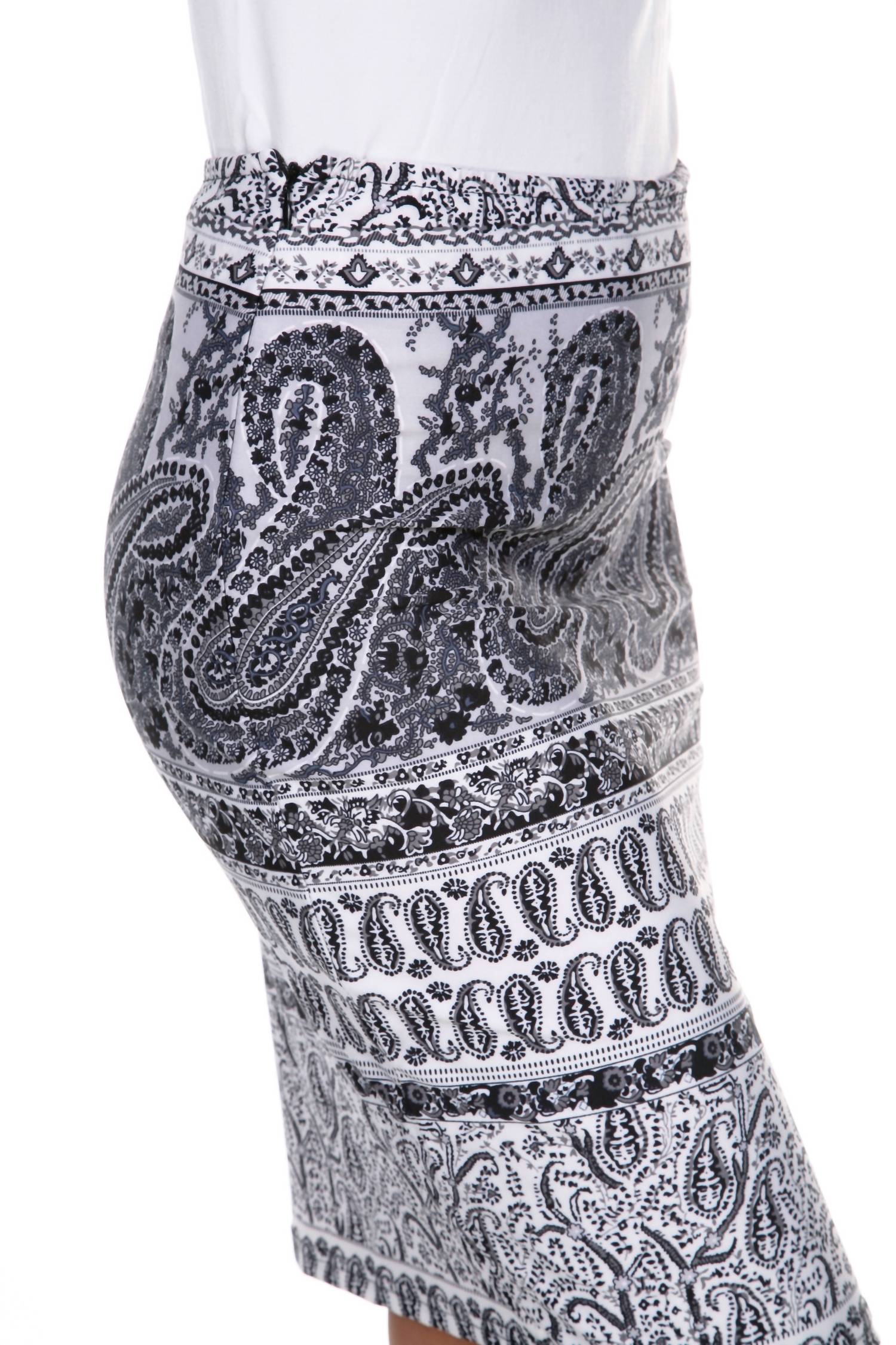 White Mark - Printed Pencil Skirt