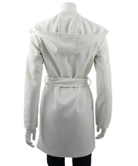 Monoreno - Hooded Shawl Collar Wrap Coat