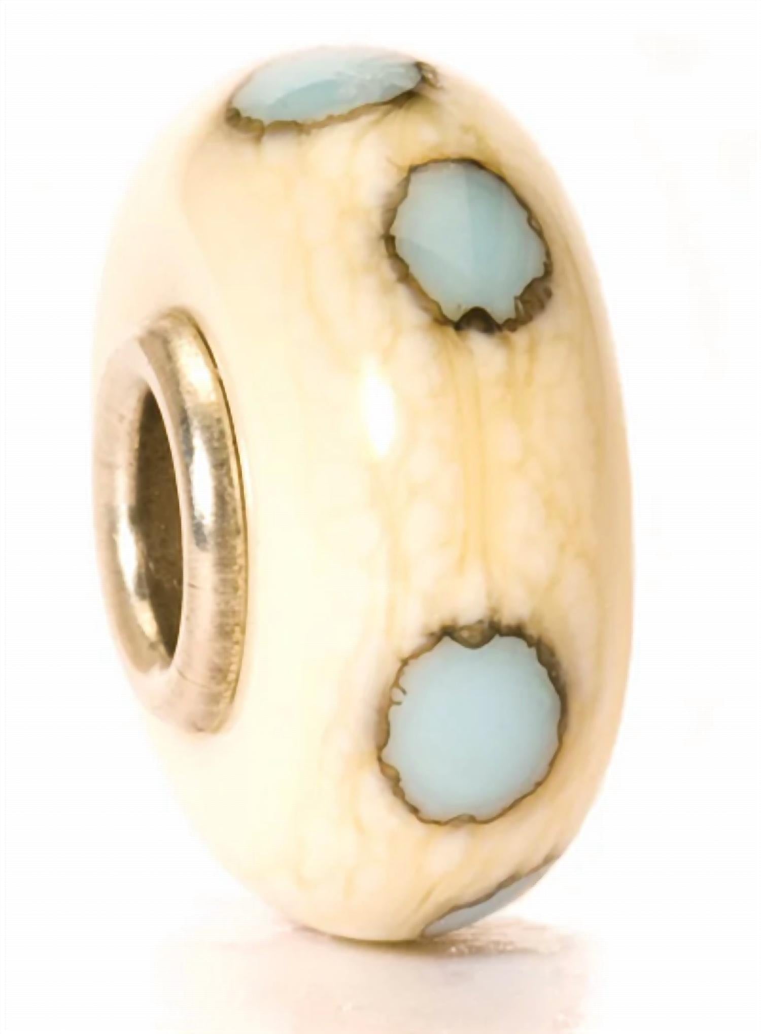 Trollbeads Women's Dot Glass Bead Charm in beige - women's accessory