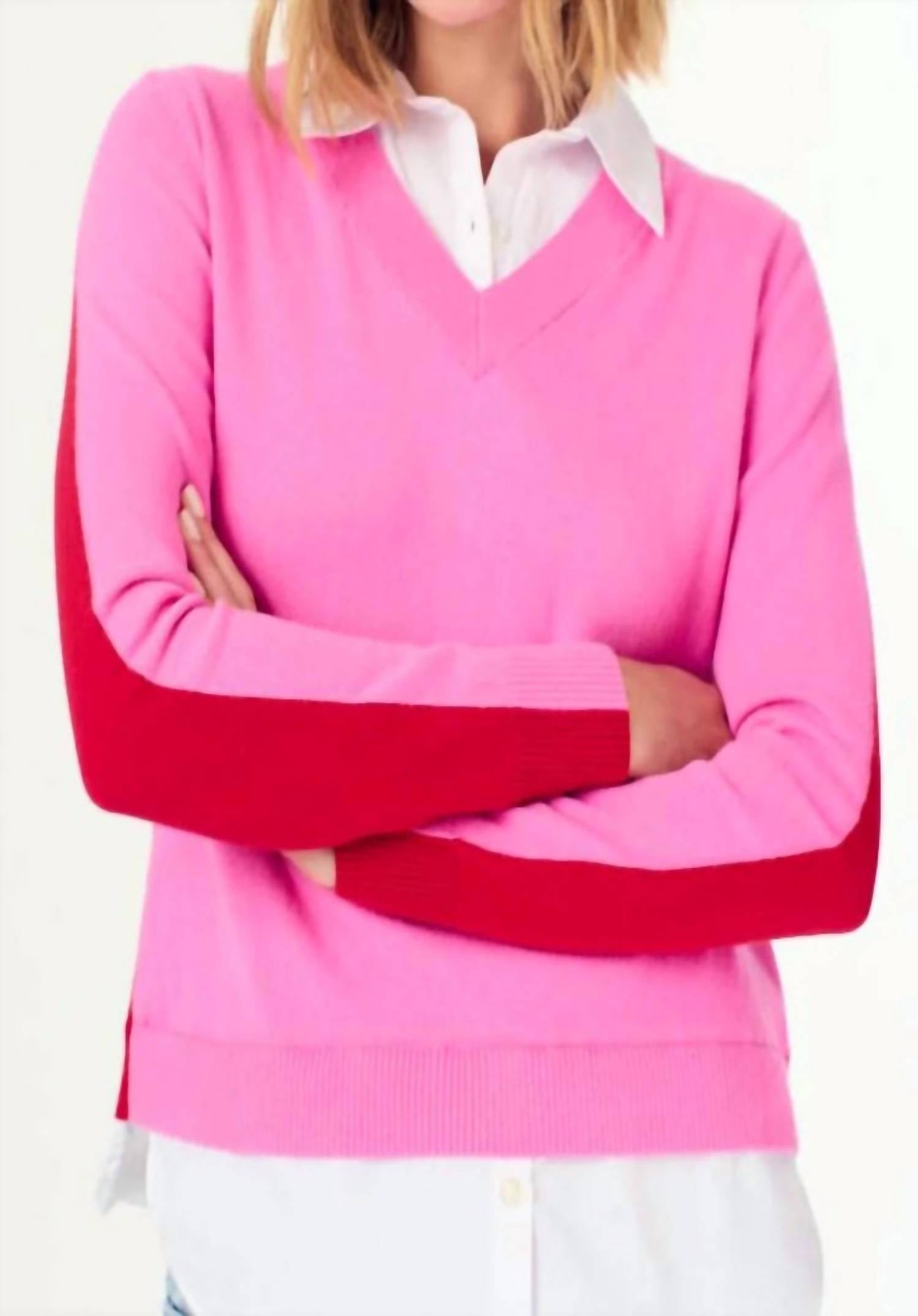 J. Society - Two-tone V-neck Sweater