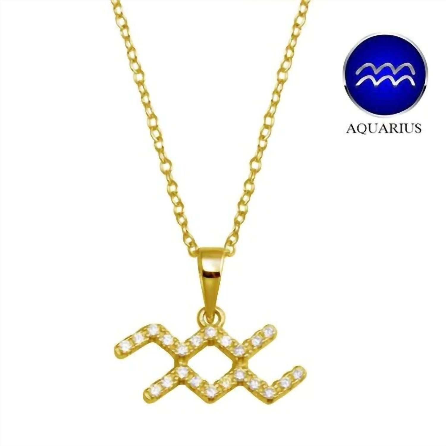 Starlette - Women's Aquarius Necklace With Sparkly Cz Stones