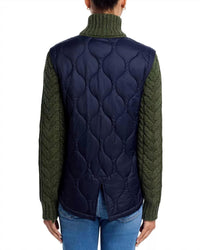 Veronica Beard - Patra Knit-sleeve Quilted Jacket