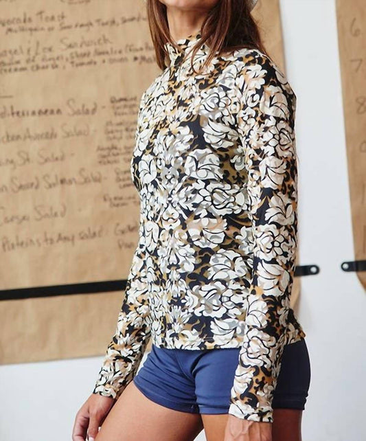 Bucketlist - Tiffany Mock Neck Floral Lace Top