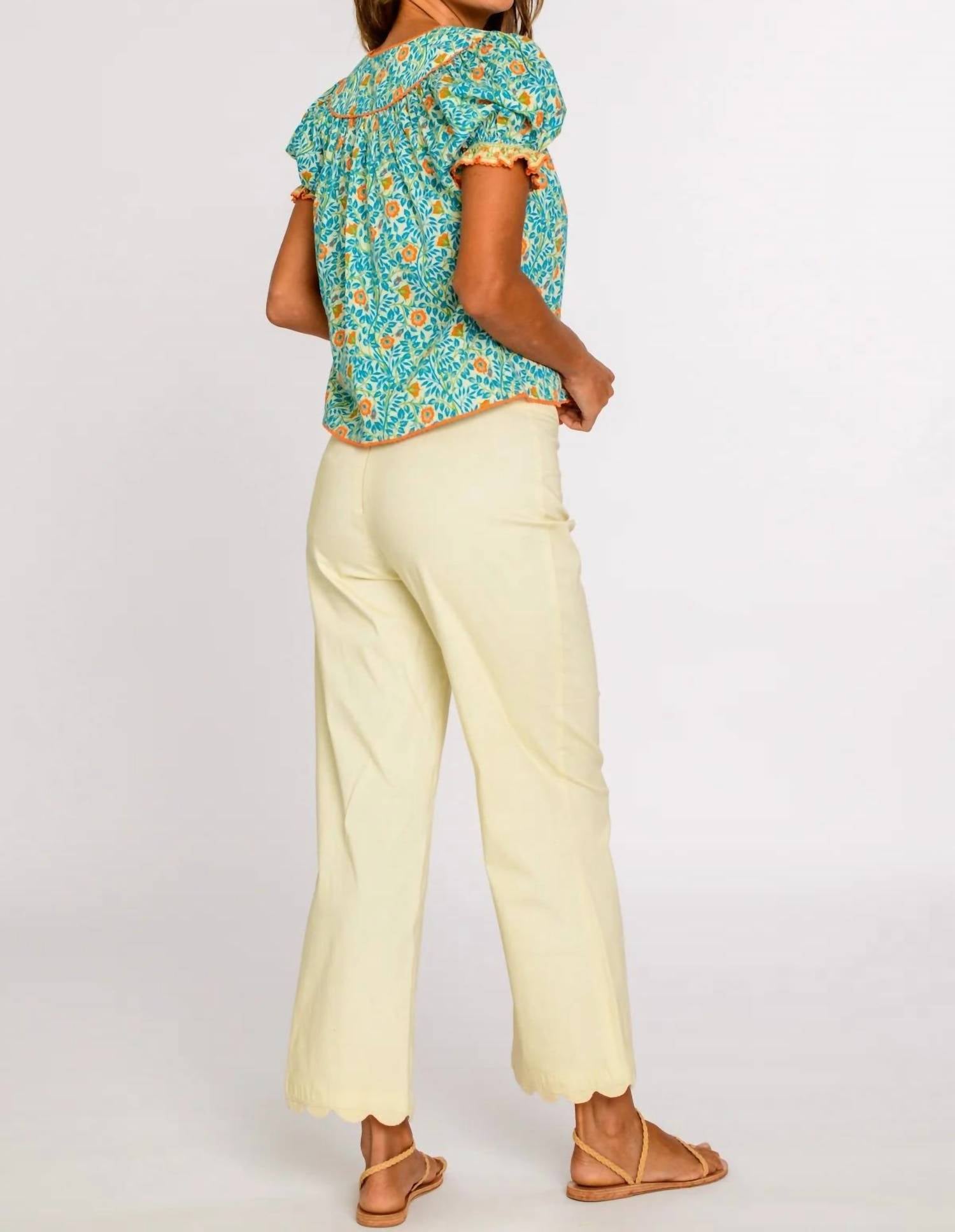 Elizabeth James The Label - Kiki Puff-sleeved Top