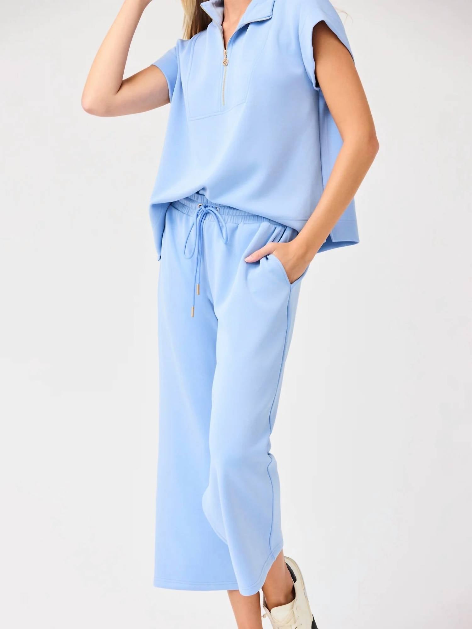 Mary Square Sabrina Pant in blue - women's pants - alternate view