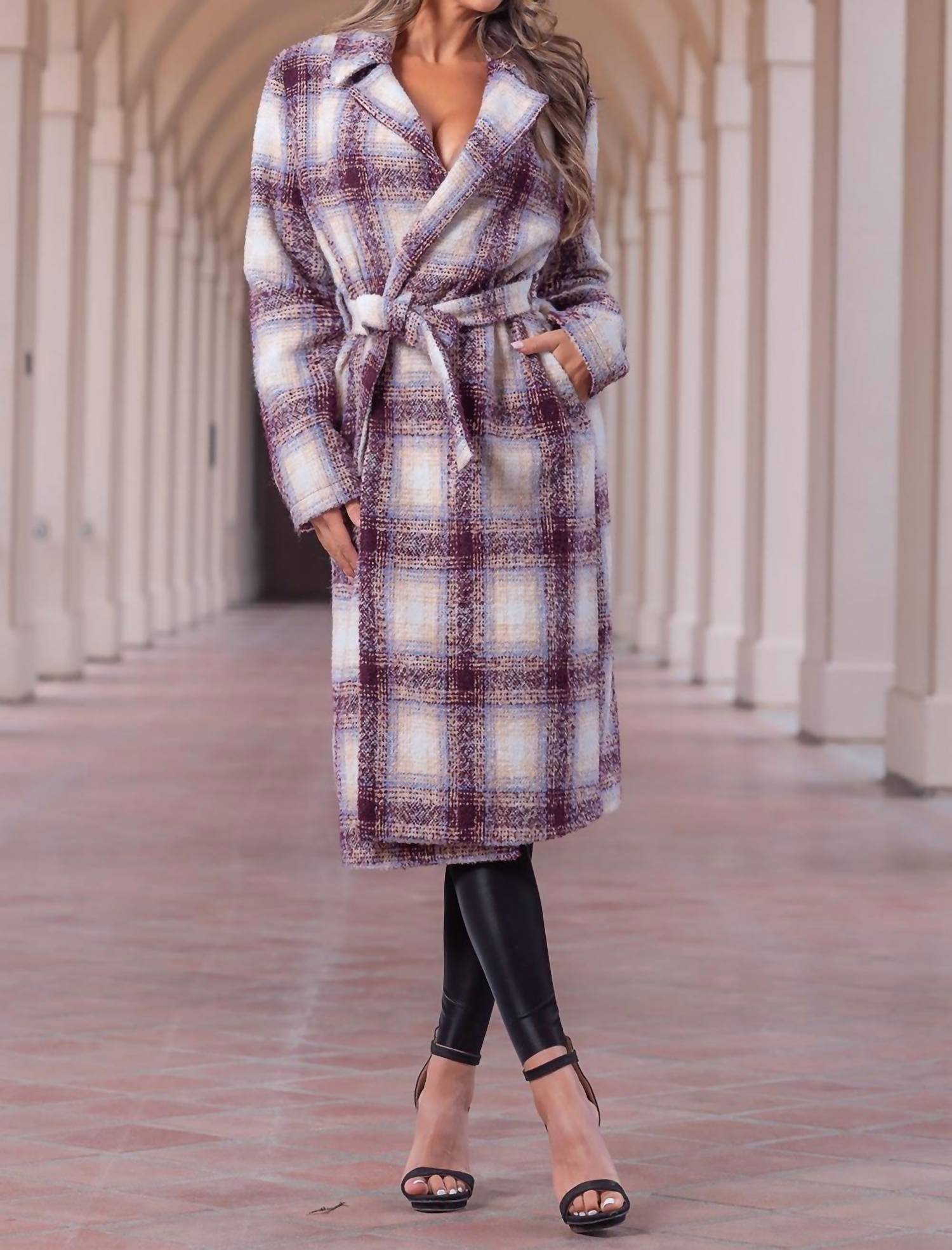 Little Secret Of Mine - Plaid Tweed Coat