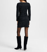 Veronica Beard Channing Knit Mini Dress in black - women's dress - alternate view