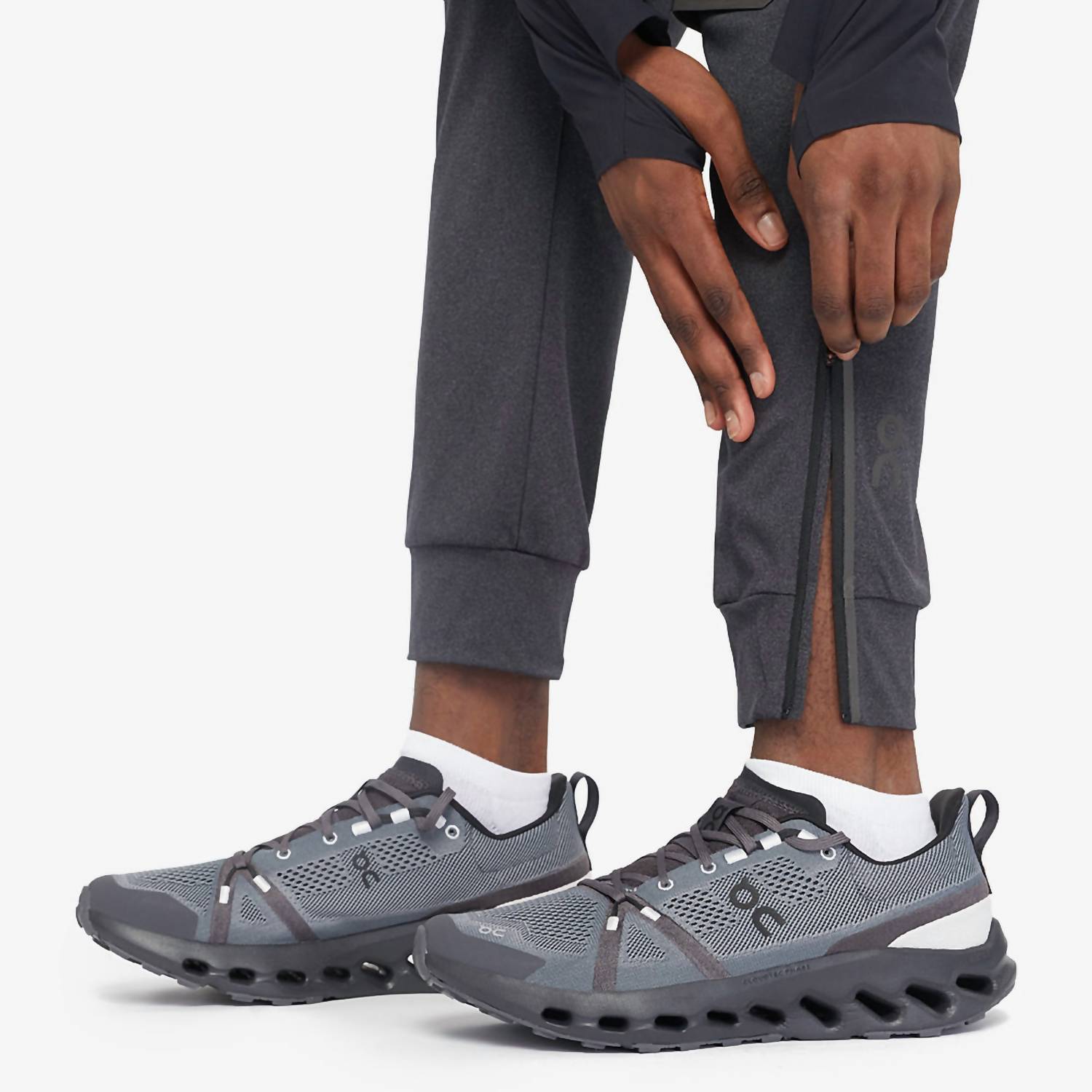 On Weather Zipped Ankle Hem Pants in black - men's pants - view 4