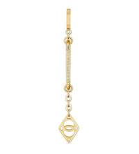 Dorne Women's Chain Emblem Memento Charm in gold - women's accessory - detail view