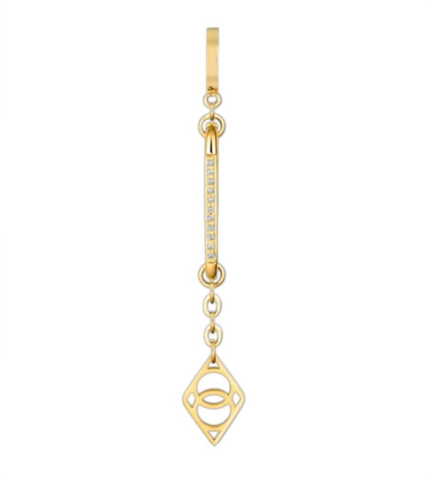 Dorne Women's Chain Emblem Memento Charm in gold - women's accessory - detail view