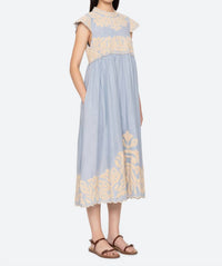 Sea - Alexandra Embroidery Cap Sleeve Midi Dress