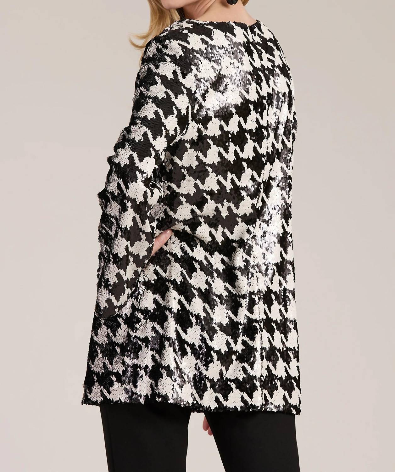 Tyler Boe - Sandra Sequin Houndstooth Tunic Top