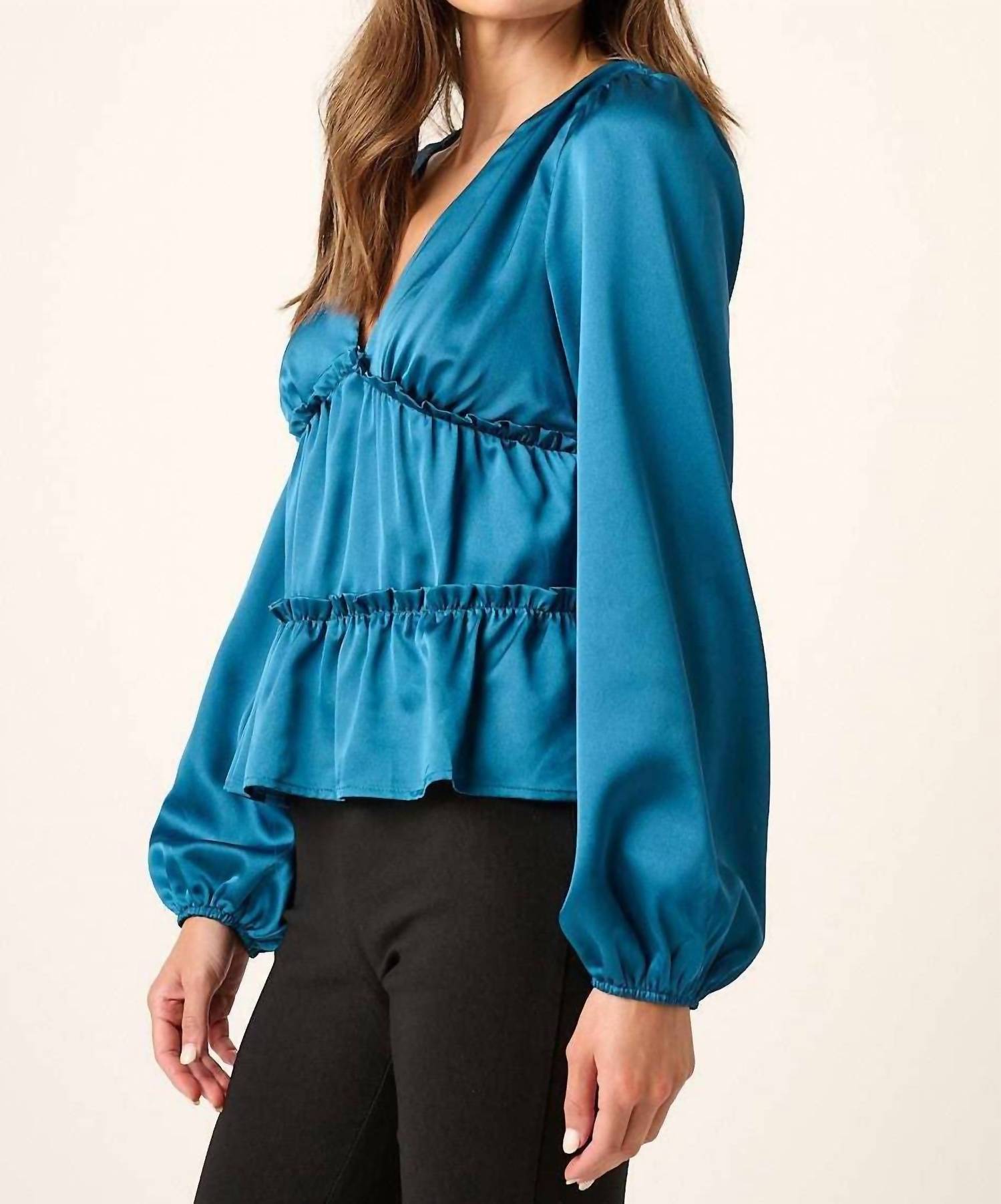 Mittoshop - Teal Tier Blouse