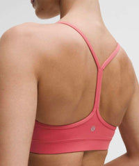 lululemon flowy nulu bra in desert red - women's intimate - alternate view