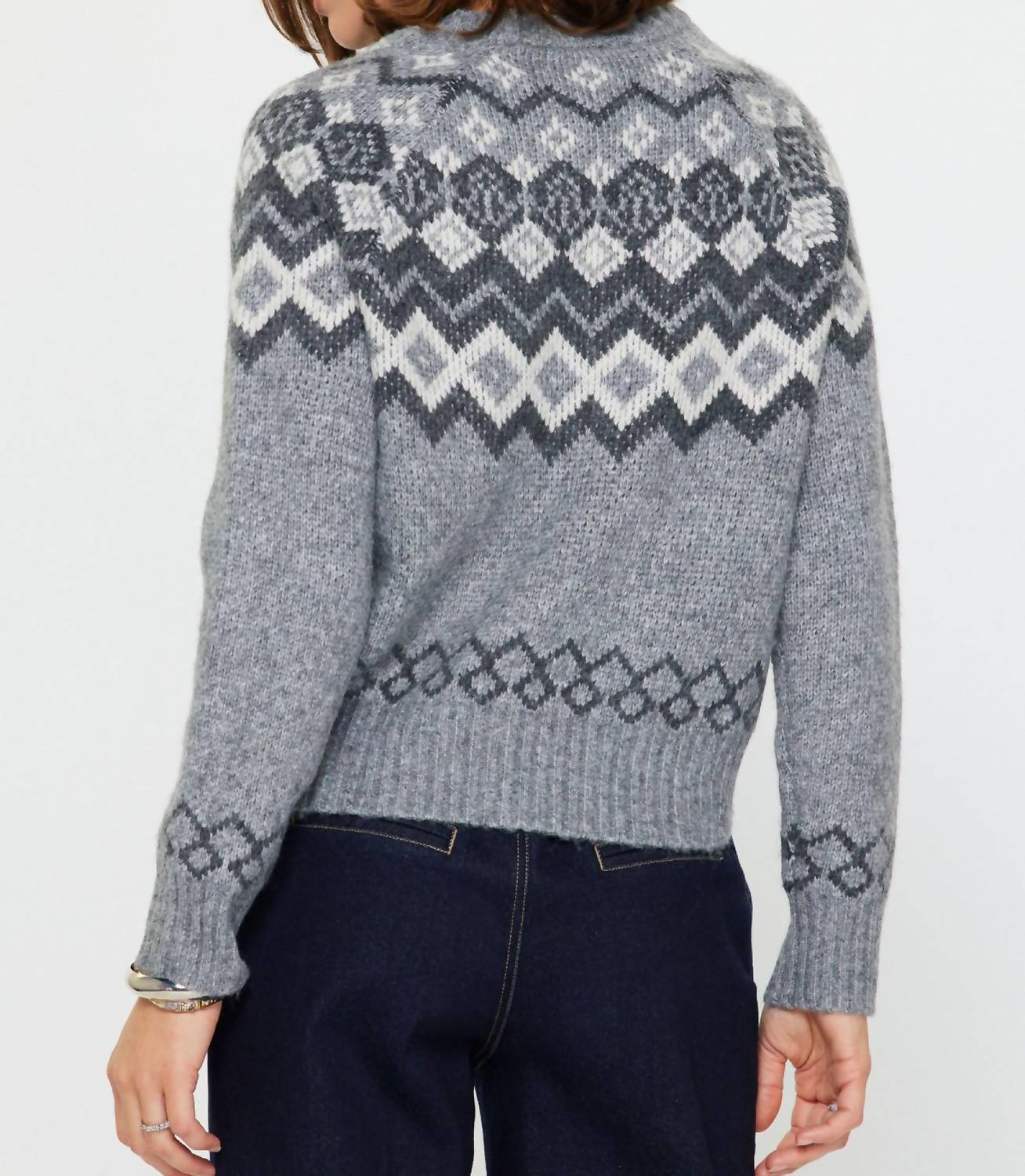Current Air - Round Neck Fair Isle Sweater
