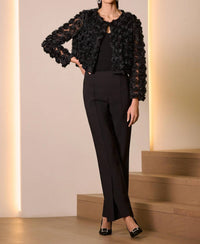 Joseph Ribkoff - Rosette Long Sleeve Bolero Jacket