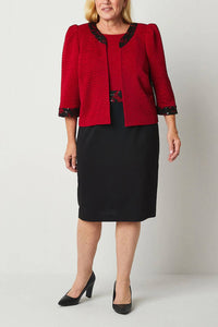 Maya Brooke - Embroidered Sequin 2-Piece Jacket Dress
