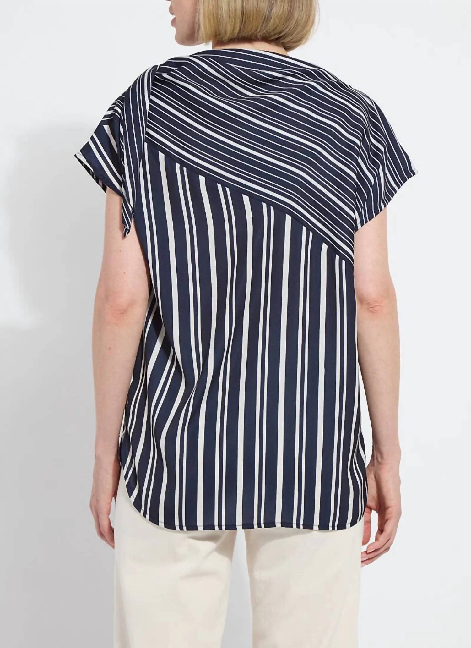 Lysse - Tamar Stripe Bow-tie Neck Top
