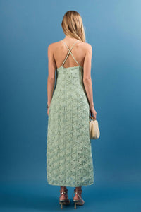 Endless Rose - Lace Spaghetti Strap Maxi Dress