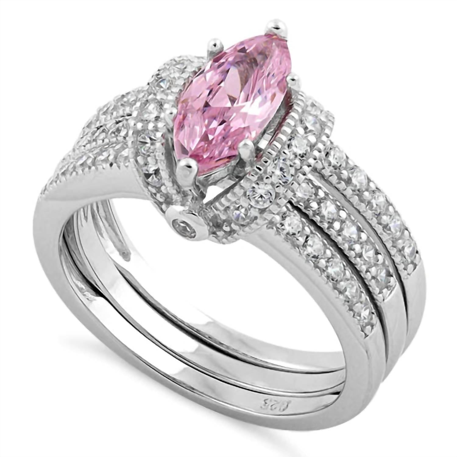 Starlette Alice Marquise Ring in pink - women's jewelry