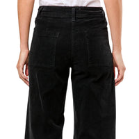 NILI LOTAN Women's Megan Corduroy Pant in jet black - women's pants - alternate view