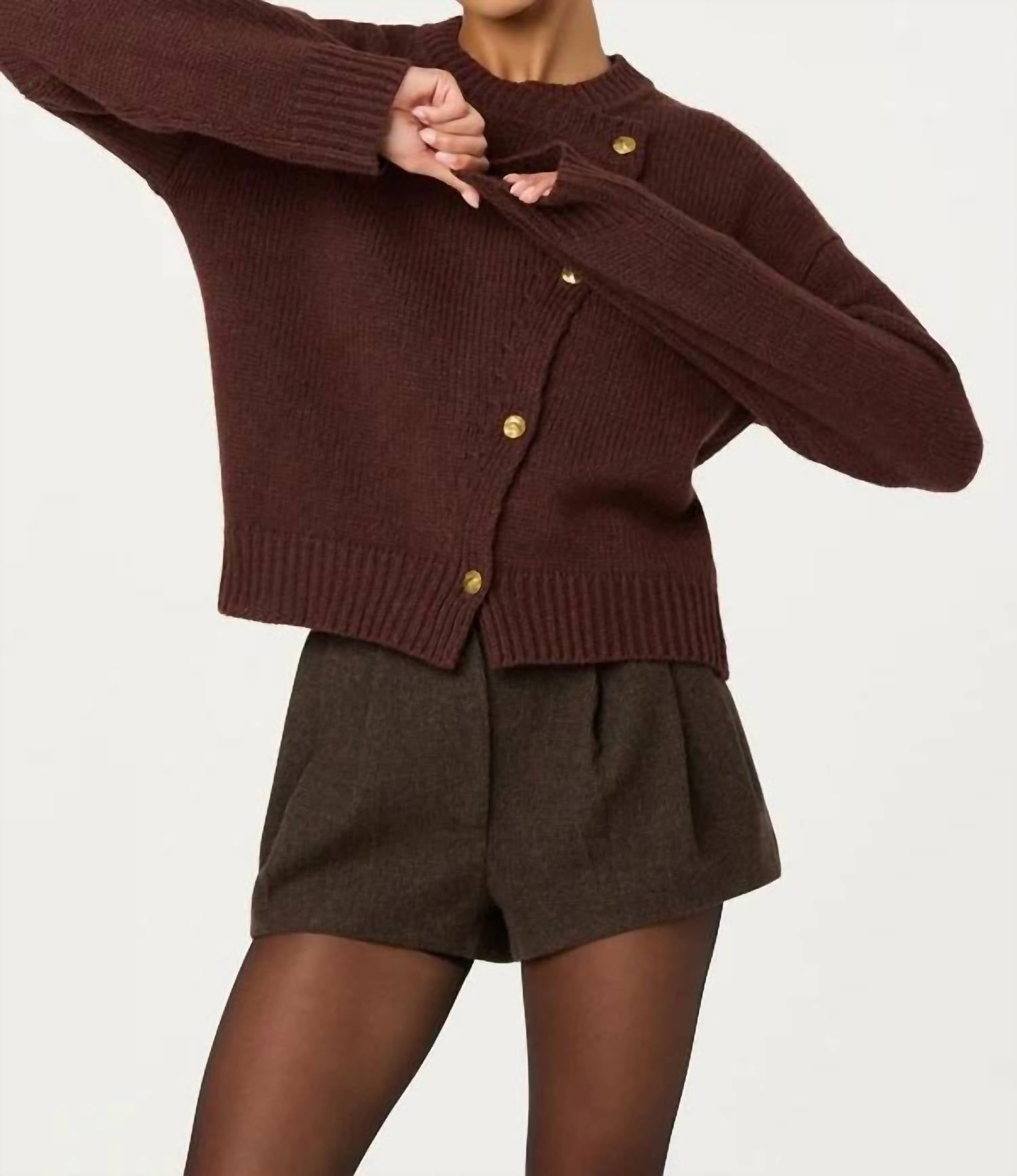 Astr - Jackeline Asymmetrical Scarf Cardigan