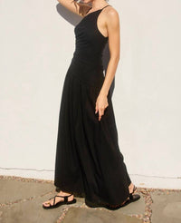 Dress Forum - Drop Waist Ruched Linen Dress