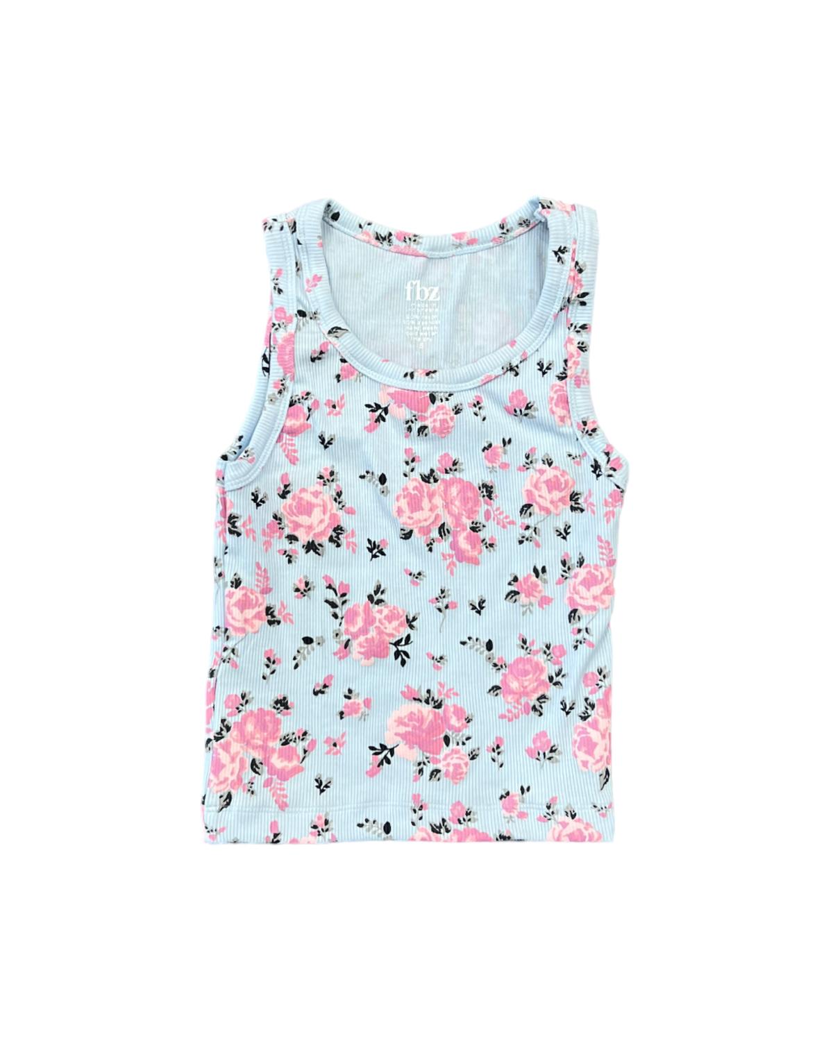 Flowers By Zoe - Girls Rose Rib Tank