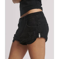 ONE TEASPOON Bandit Low Waist Short in black - women's shorts - detail view