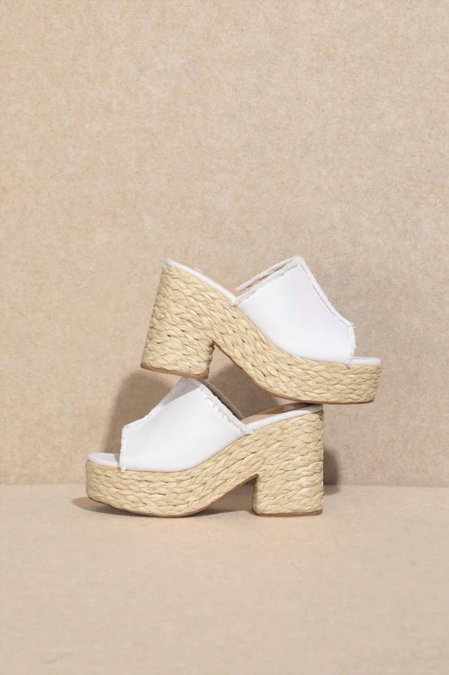 Miim - Women's Alison Peep Toe Braided Platform Sandal