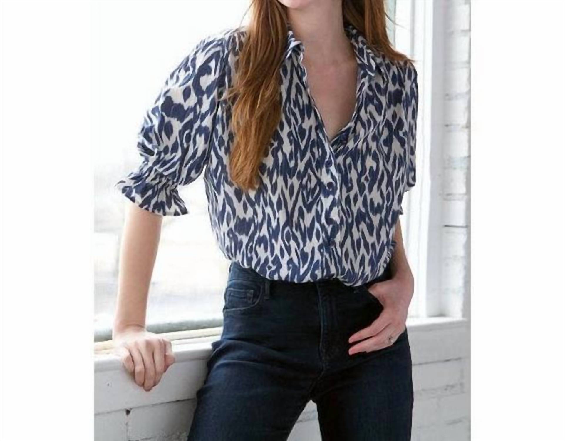 Finley - Sirena Silver String Ikat Shirt
