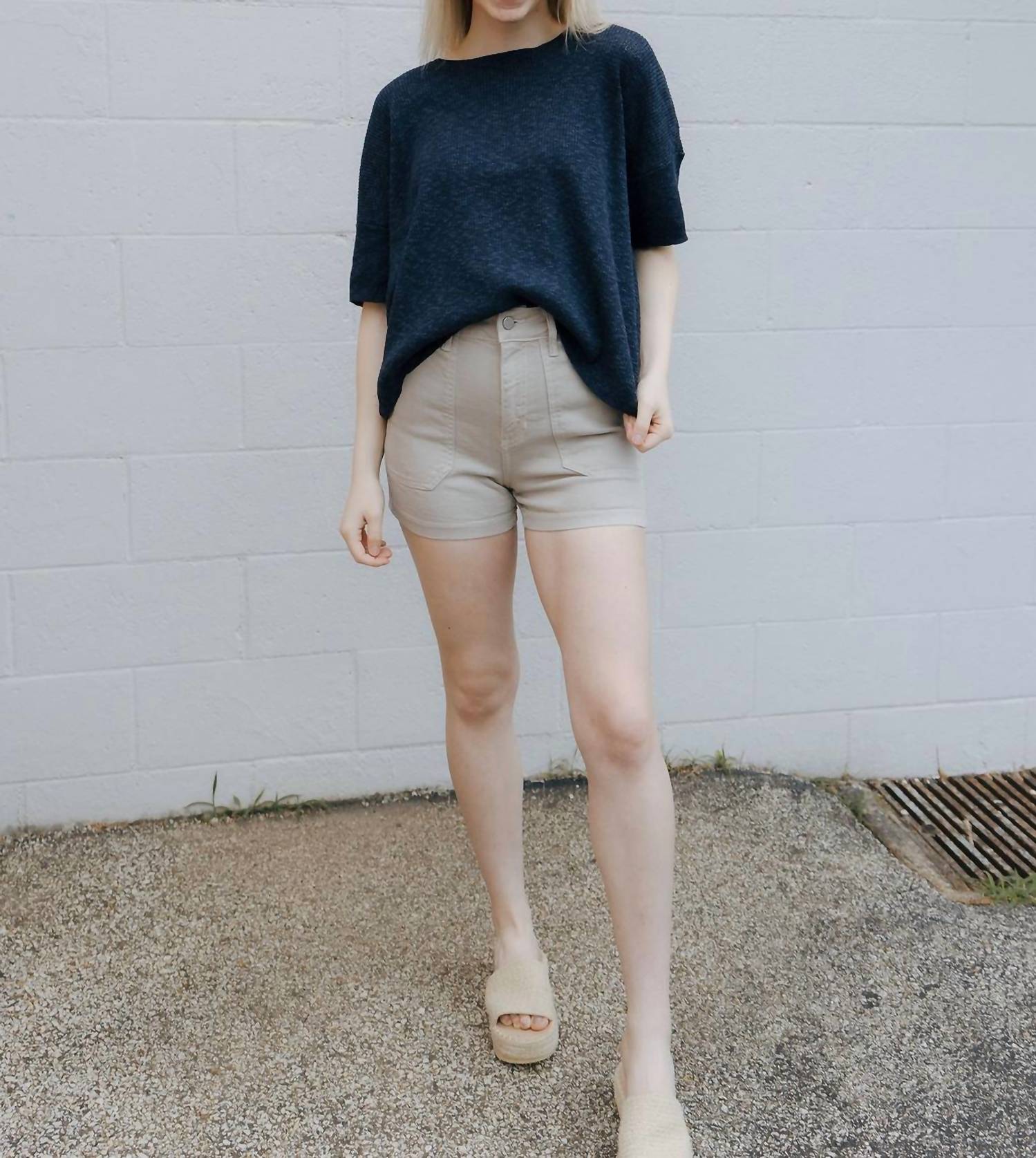 Just Black Denim - High Rise Utility Cargo Short